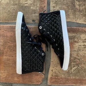NWOT Women's Geox Respira New Club Patent Black Sneakers Size 10.5 New